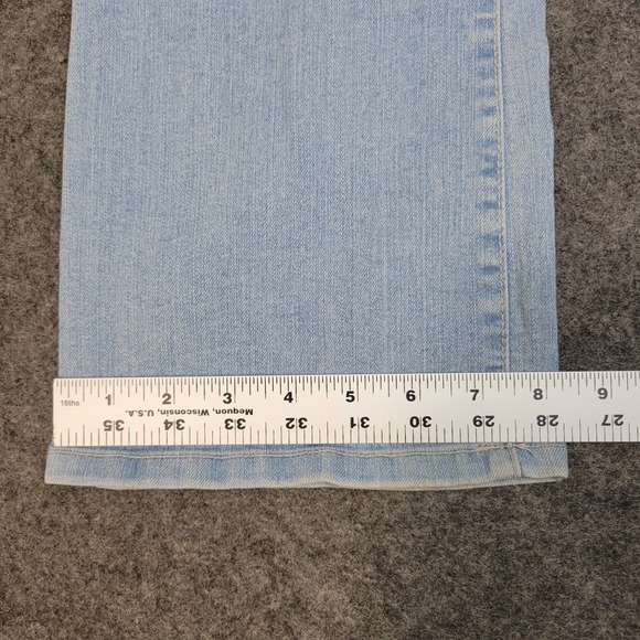 NYDJ Jeans Womens 4 Blue Denim Stretch Boho Streetwear Grunge Mini Bootcut Leg - Picture 11 of 14